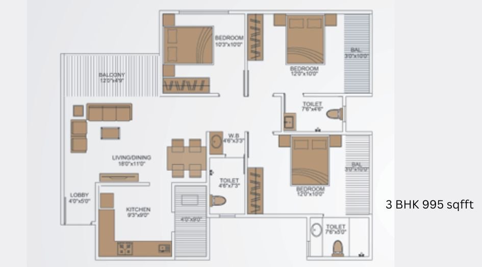 Renuka-Panchatattva-Gallery-3BHK-Unit-Plan